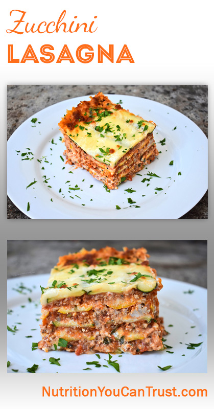 low carb zucchini lasagna pinterest